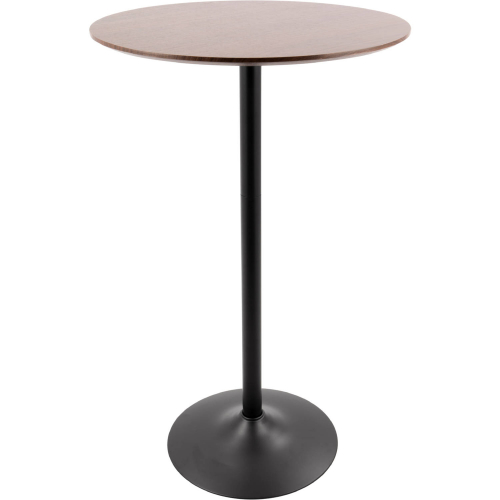 Pebble Adjustable Dining or Bar Table in Walnut & Black